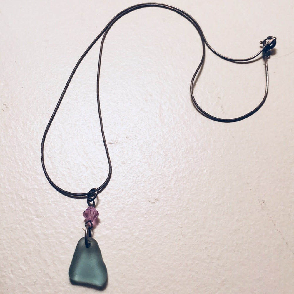 Turquoise Sea Glass Necklace